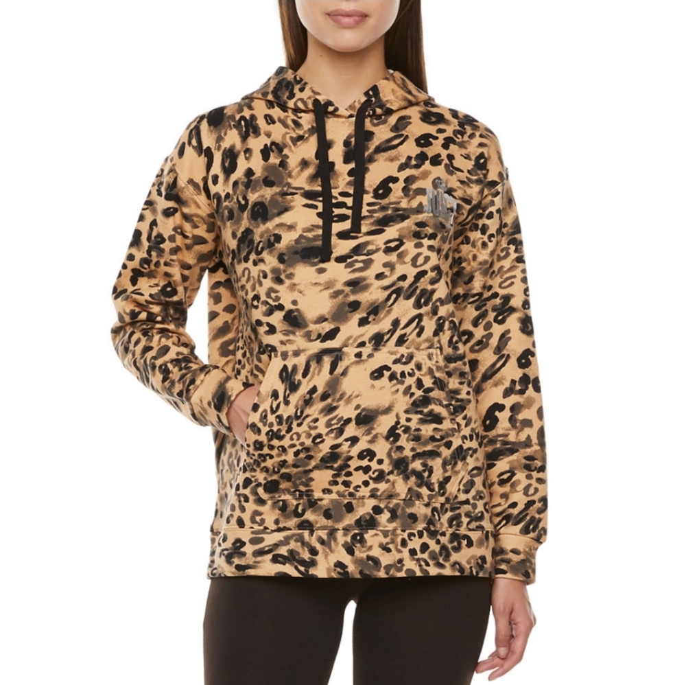 Juicy Couture French Terry Womens Long Sleeve Hoodie Size Small Animal Swirl NWT